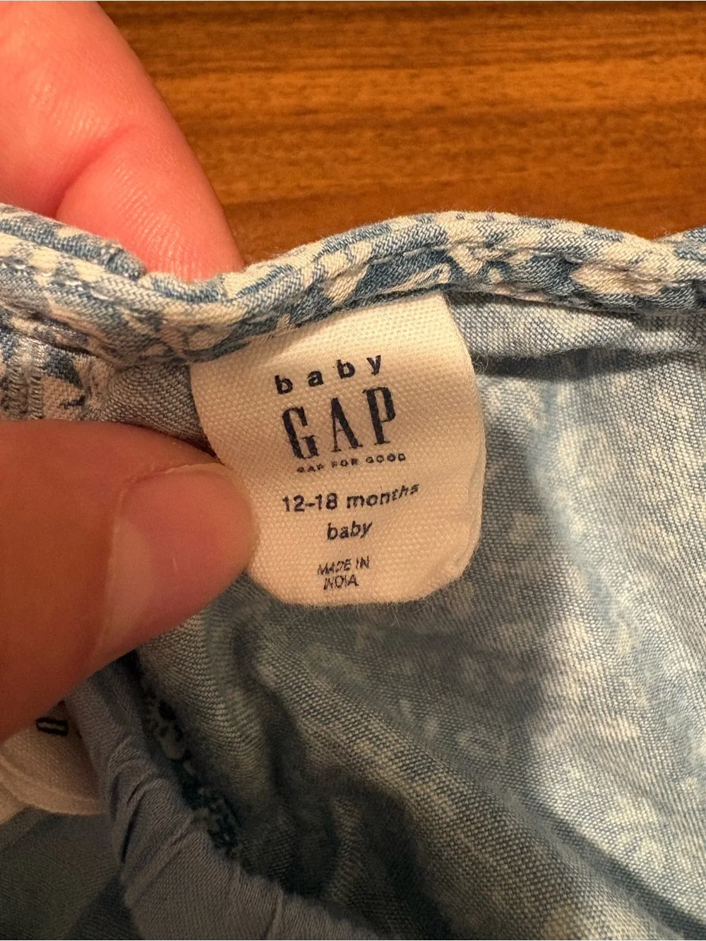 GAP Light Blue Floral Baby Dress with Bloomers